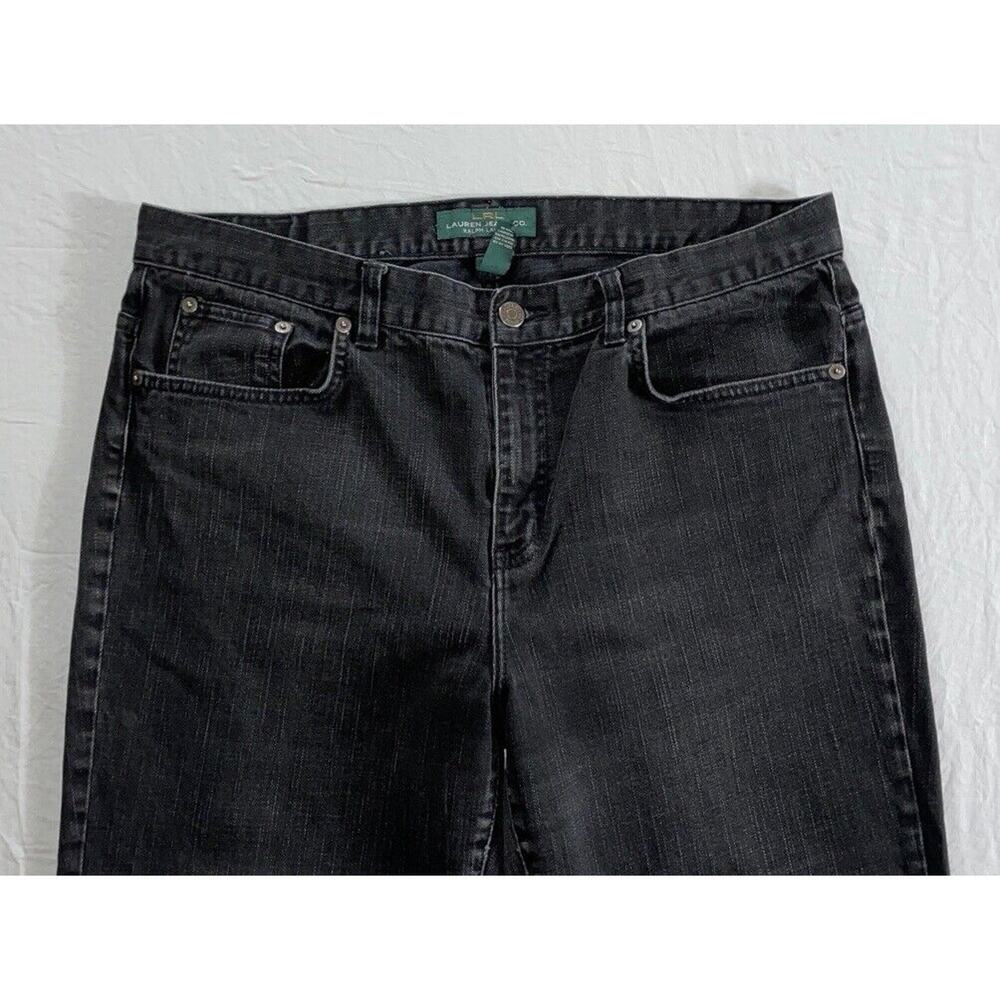 Ralph Lauren Classic Straight 5-Pocket Stretch Denim Jeans. LRL Logo. Women's 14 - Picture 6 of 9